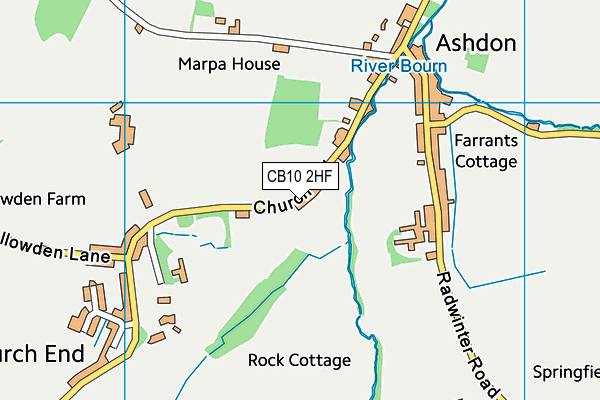 CB10 2HF map - OS VectorMap District (Ordnance Survey)