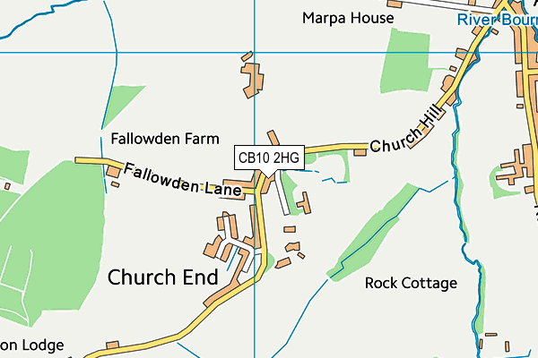 CB10 2HG map - OS VectorMap District (Ordnance Survey)