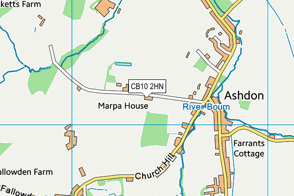 CB10 2HN map - OS VectorMap District (Ordnance Survey)