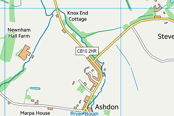 CB10 2HR map - OS VectorMap District (Ordnance Survey)