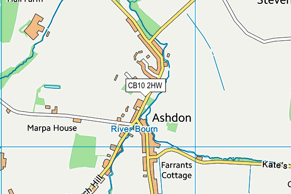 CB10 2HW map - OS VectorMap District (Ordnance Survey)