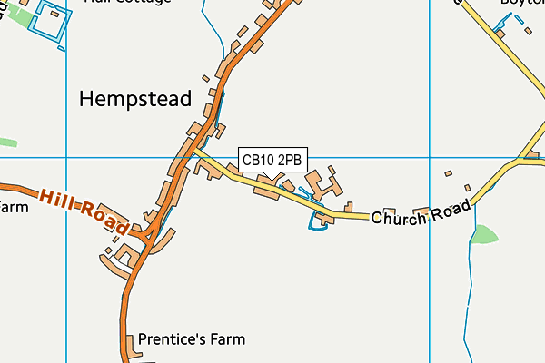 CB10 2PB map - OS VectorMap District (Ordnance Survey)