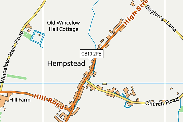 CB10 2PE map - OS VectorMap District (Ordnance Survey)