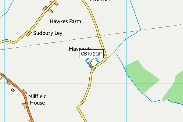 CB10 2QP map - OS VectorMap District (Ordnance Survey)