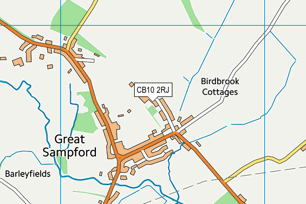 Sampfords Cricket Club map (CB10 2RJ) - OS VectorMap District (Ordnance Survey)