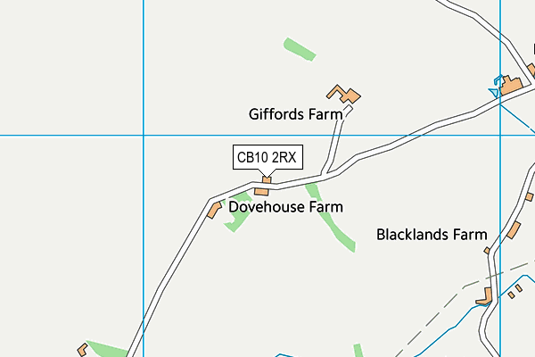 CB10 2RX map - OS VectorMap District (Ordnance Survey)