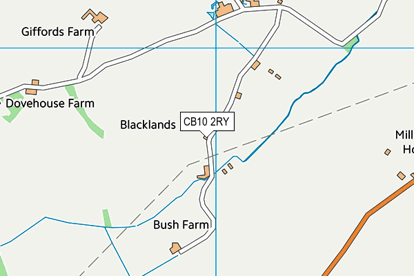 CB10 2RY map - OS VectorMap District (Ordnance Survey)