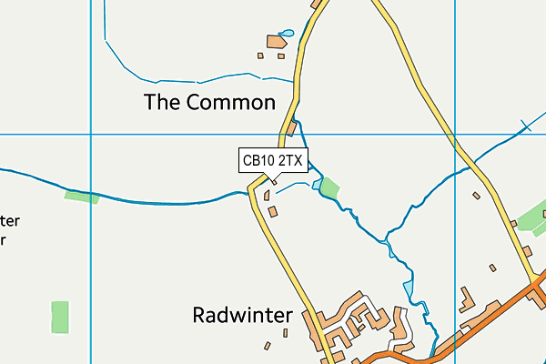 Radwinter Recreation Ground map (CB10 2TX) - OS VectorMap District (Ordnance Survey)