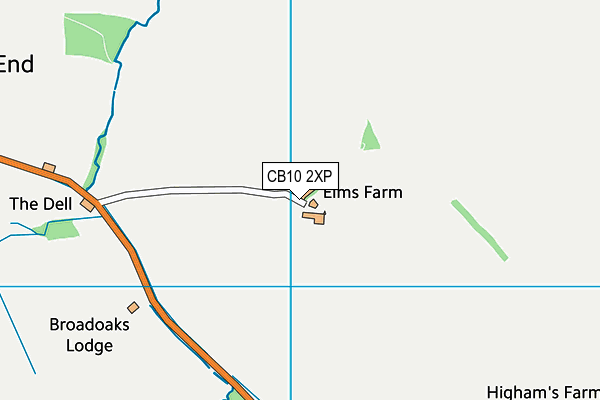 CB10 2XP map - OS VectorMap District (Ordnance Survey)