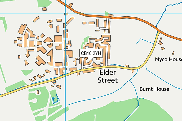 CB10 2YH map - OS VectorMap District (Ordnance Survey)