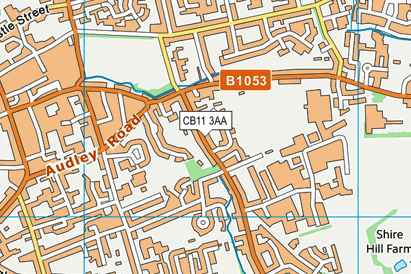 CB11 3AA map - OS VectorMap District (Ordnance Survey)