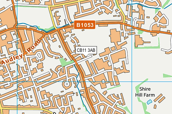 CB11 3AB map - OS VectorMap District (Ordnance Survey)