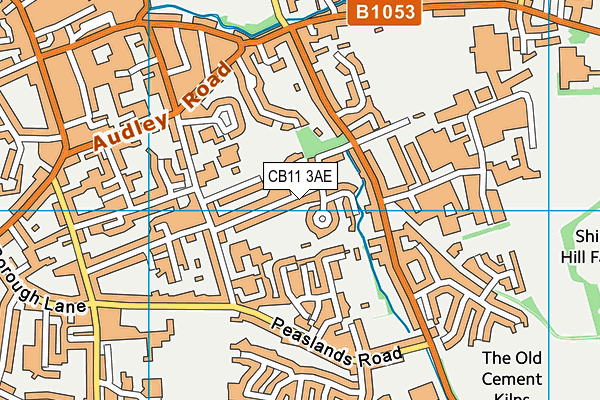 CB11 3AE map - OS VectorMap District (Ordnance Survey)