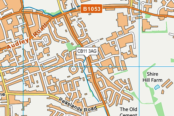 CB11 3AG map - OS VectorMap District (Ordnance Survey)