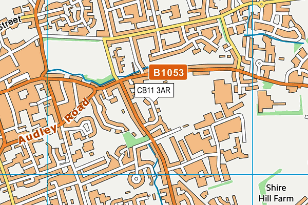 CB11 3AR map - OS VectorMap District (Ordnance Survey)
