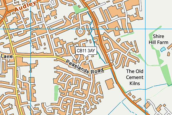Peasland Road Football Pitch map (CB11 3AY) - OS VectorMap District (Ordnance Survey)