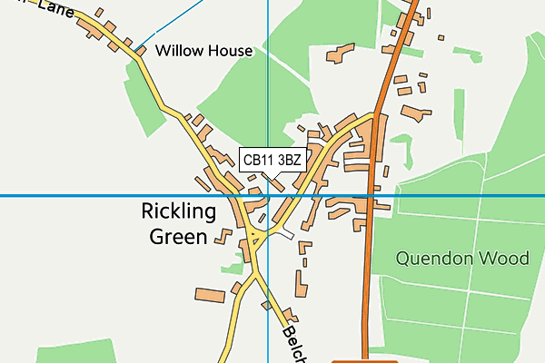 CB11 3BZ map - OS VectorMap District (Ordnance Survey)