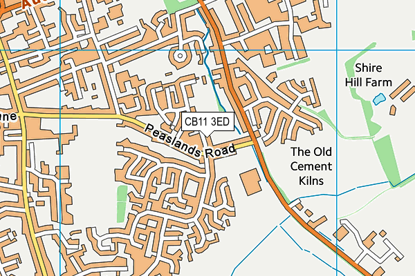 CB11 3ED map - OS VectorMap District (Ordnance Survey)