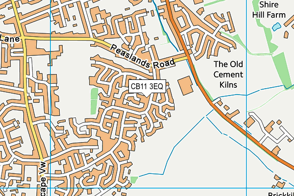 CB11 3EQ map - OS VectorMap District (Ordnance Survey)