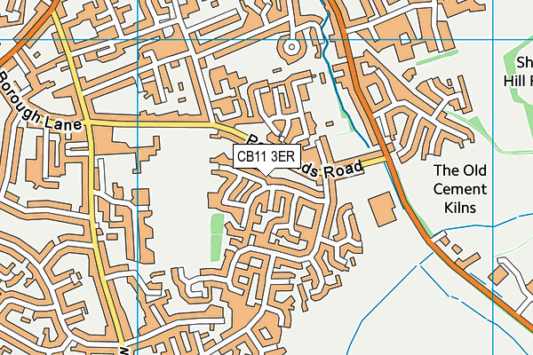 CB11 3ER map - OS VectorMap District (Ordnance Survey)