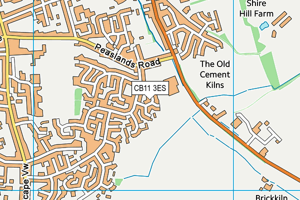 CB11 3ES map - OS VectorMap District (Ordnance Survey)