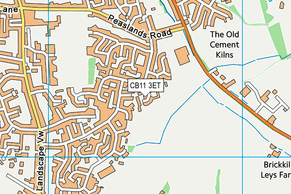 CB11 3ET map - OS VectorMap District (Ordnance Survey)