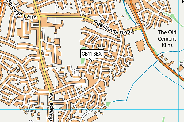 CB11 3EX map - OS VectorMap District (Ordnance Survey)