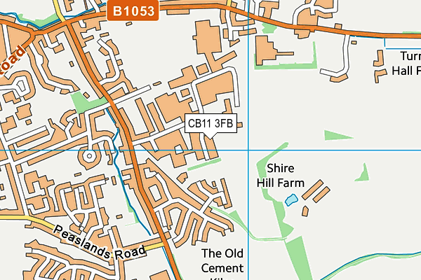 CB11 3FB map - OS VectorMap District (Ordnance Survey)