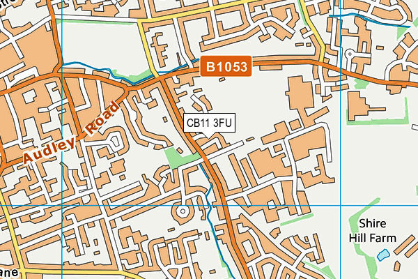 CB11 3FU map - OS VectorMap District (Ordnance Survey)