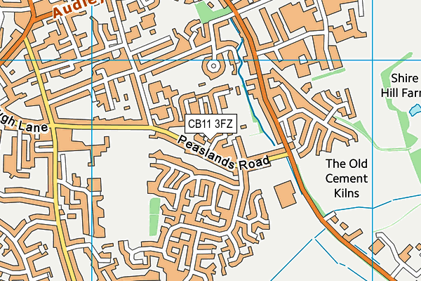 CB11 3FZ map - OS VectorMap District (Ordnance Survey)