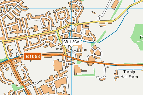 CB11 3GA map - OS VectorMap District (Ordnance Survey)