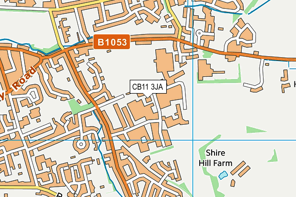 CB11 3JA map - OS VectorMap District (Ordnance Survey)