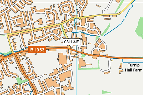 CB11 3JF map - OS VectorMap District (Ordnance Survey)