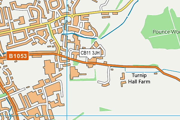 CB11 3JH map - OS VectorMap District (Ordnance Survey)