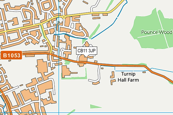 CB11 3JP map - OS VectorMap District (Ordnance Survey)