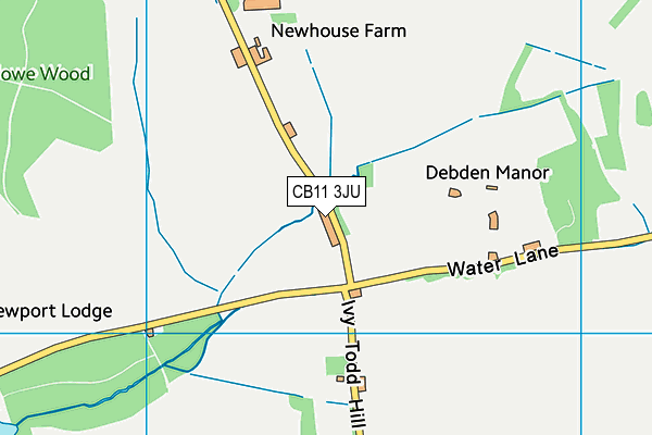 CB11 3JU map - OS VectorMap District (Ordnance Survey)