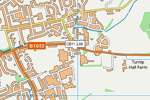 CB11 3JW map - OS VectorMap District (Ordnance Survey)