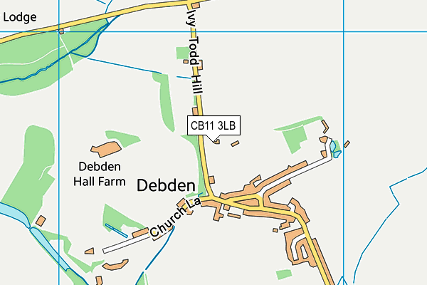 Debden Recreation Ground map (CB11 3LB) - OS VectorMap District (Ordnance Survey)