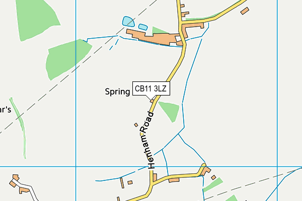 CB11 3LZ map - OS VectorMap District (Ordnance Survey)