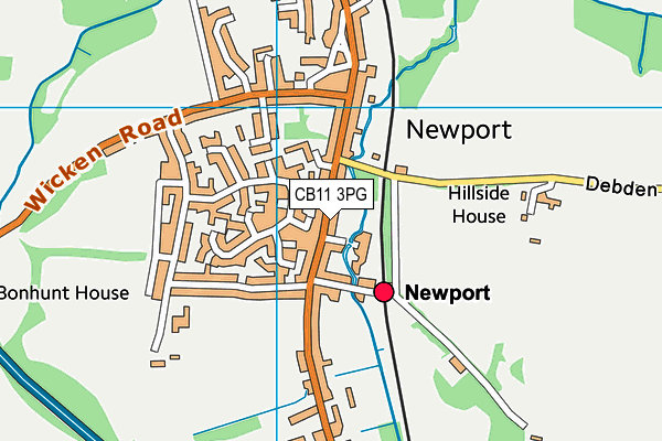 CB11 3PG map - OS VectorMap District (Ordnance Survey)