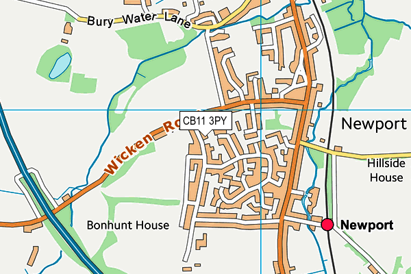 CB11 3PY map - OS VectorMap District (Ordnance Survey)