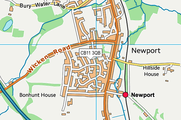 CB11 3QB map - OS VectorMap District (Ordnance Survey)