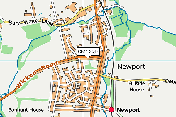 CB11 3QD map - OS VectorMap District (Ordnance Survey)