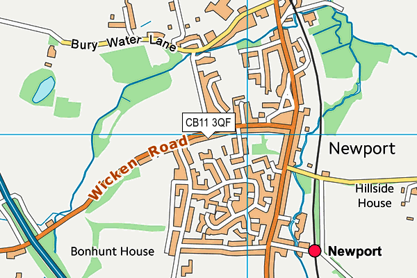 CB11 3QF map - OS VectorMap District (Ordnance Survey)