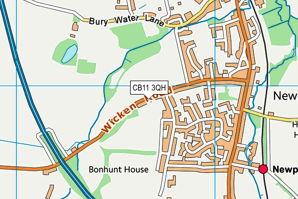 CB11 3QH map - OS VectorMap District (Ordnance Survey)