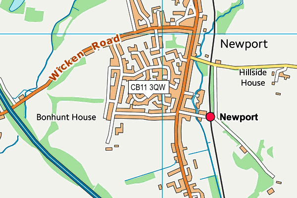 CB11 3QW map - OS VectorMap District (Ordnance Survey)