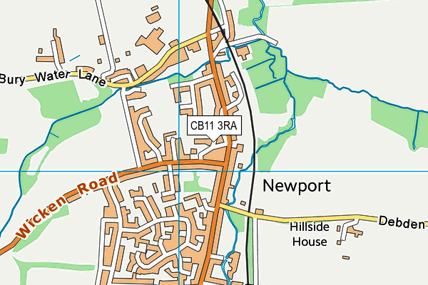 CB11 3RA map - OS VectorMap District (Ordnance Survey)