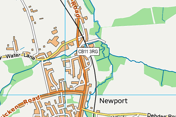 CB11 3RG map - OS VectorMap District (Ordnance Survey)