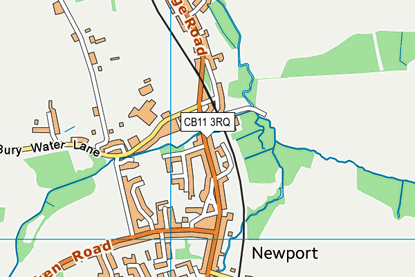 CB11 3RQ map - OS VectorMap District (Ordnance Survey)