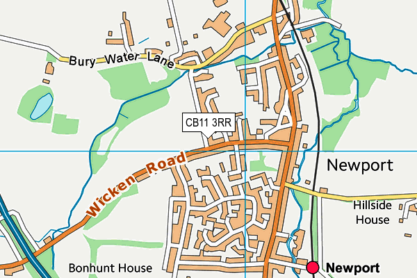 CB11 3RR map - OS VectorMap District (Ordnance Survey)